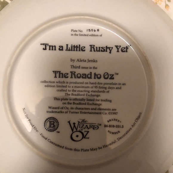 Wizard of Oz Collector Bradford Exchange 4 Plates - Picture 2 of 5